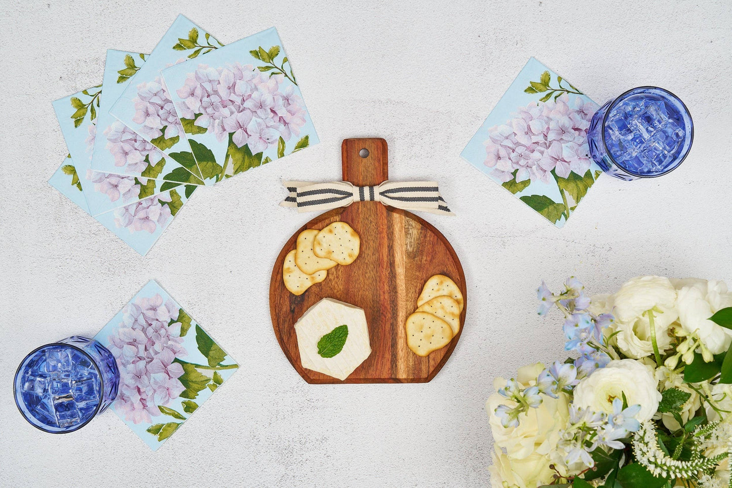 Wood Board Gift Set | Hydrangea