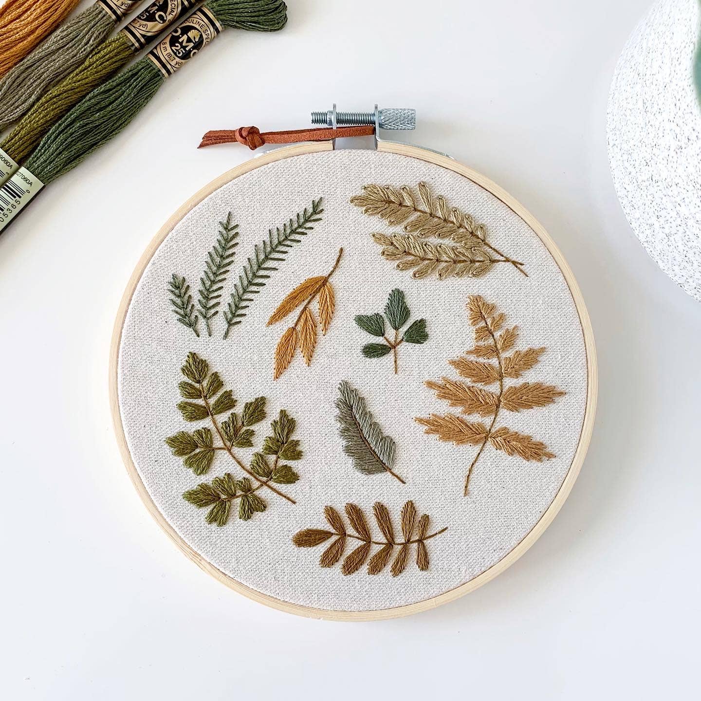 Botanical Leaves Embroidery Kit