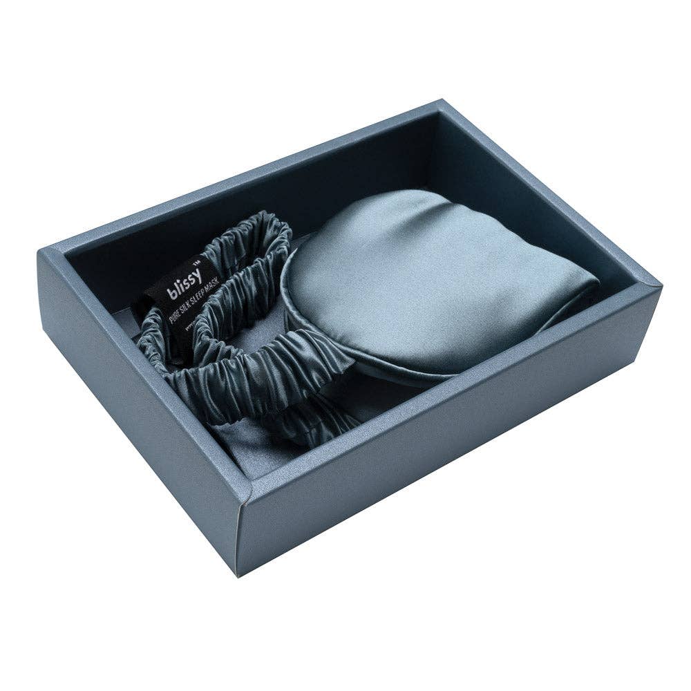 Blissy Silk Sleep Mask | Ash Blue