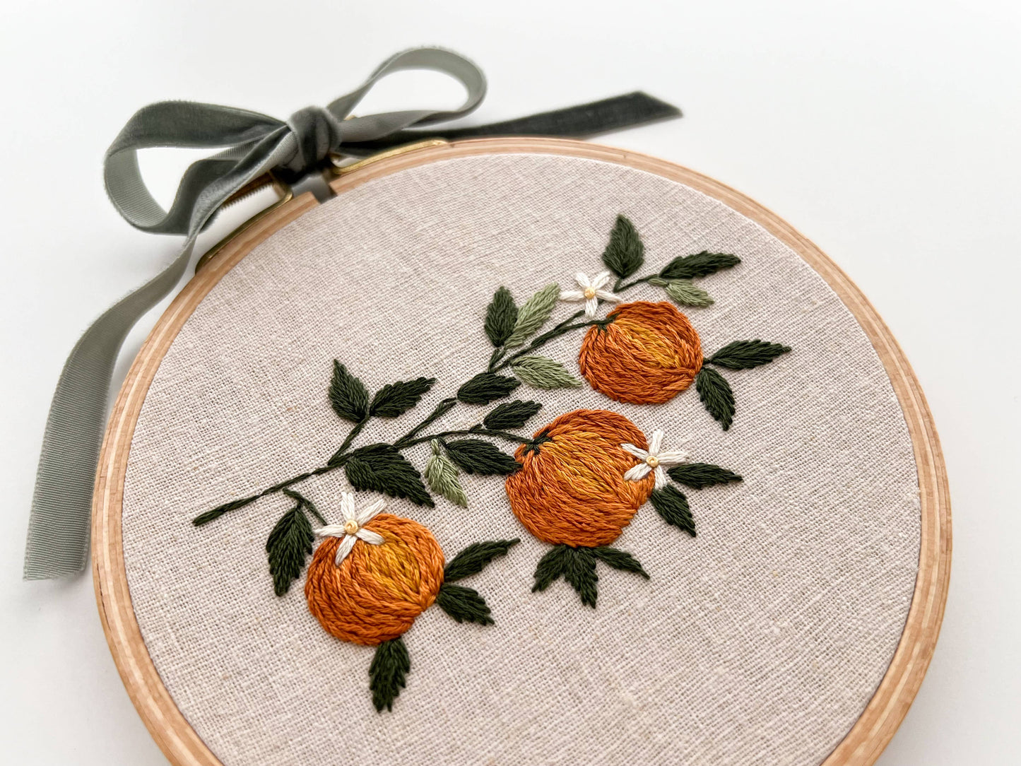 Orange Branch Embroidery Kit