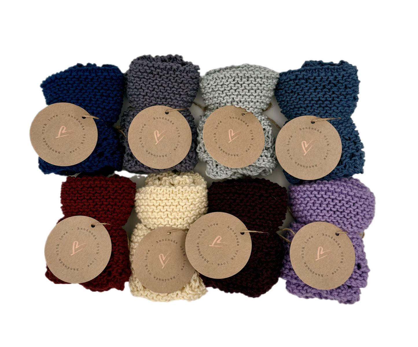 Cotton Dishcloth | Washcloth | Handmade + Knitted + Reusable