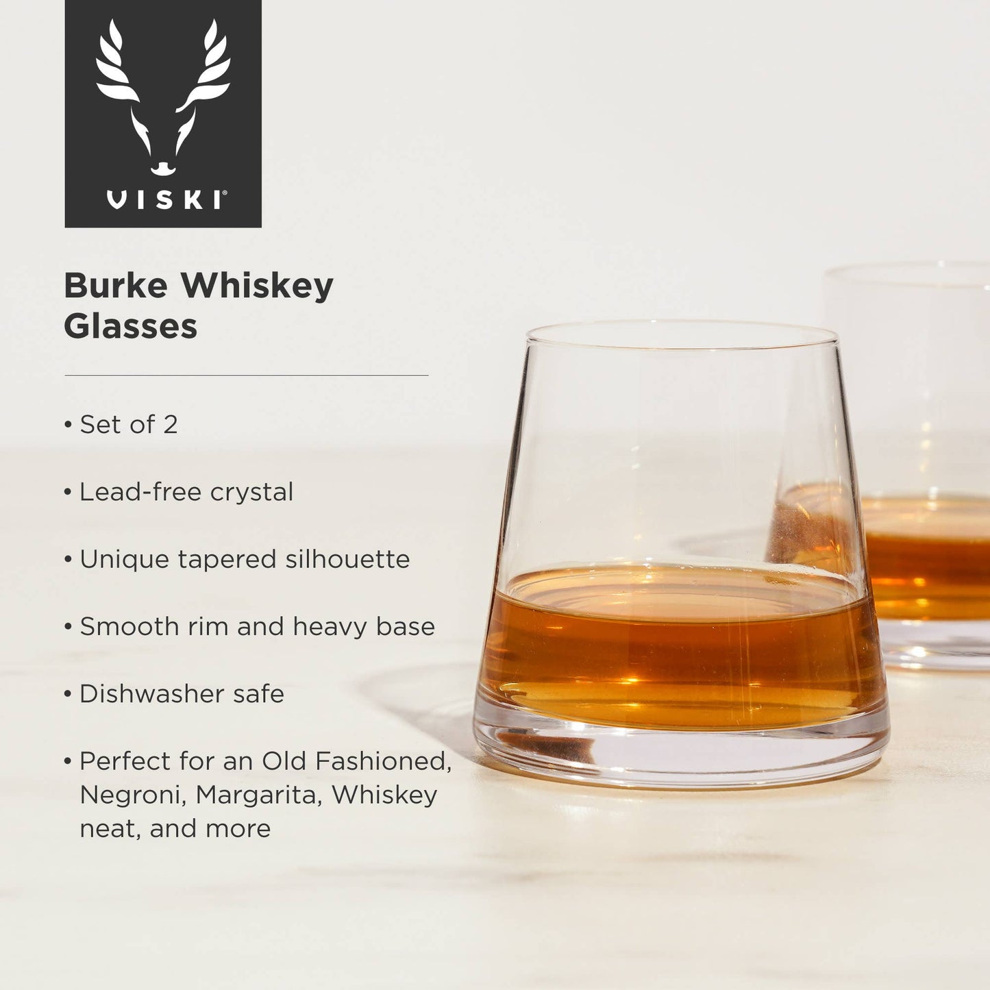 Raye™ Burke Crystal Whiskey Glasses Set of 2