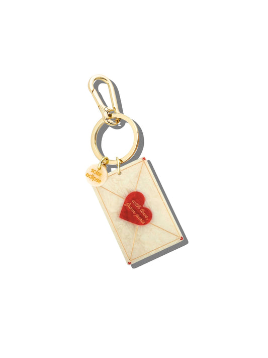 Solar Eclipse | Hand-Painted Love Mail Bag Charm + Keychain | Eco-Friendly