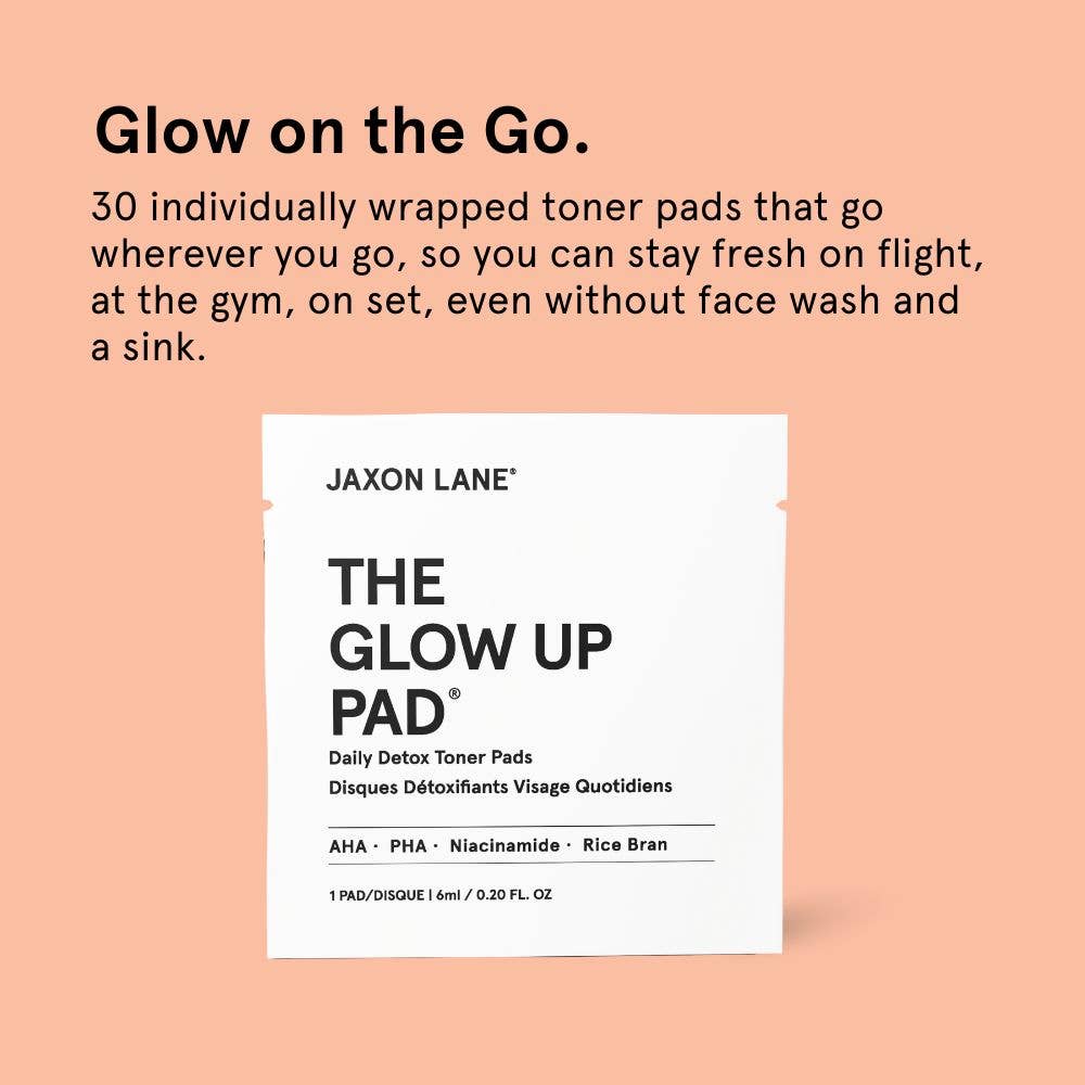Jaxon Lane | Glow Up Pad | Travel Box (30 Individually Wrapped Pads)