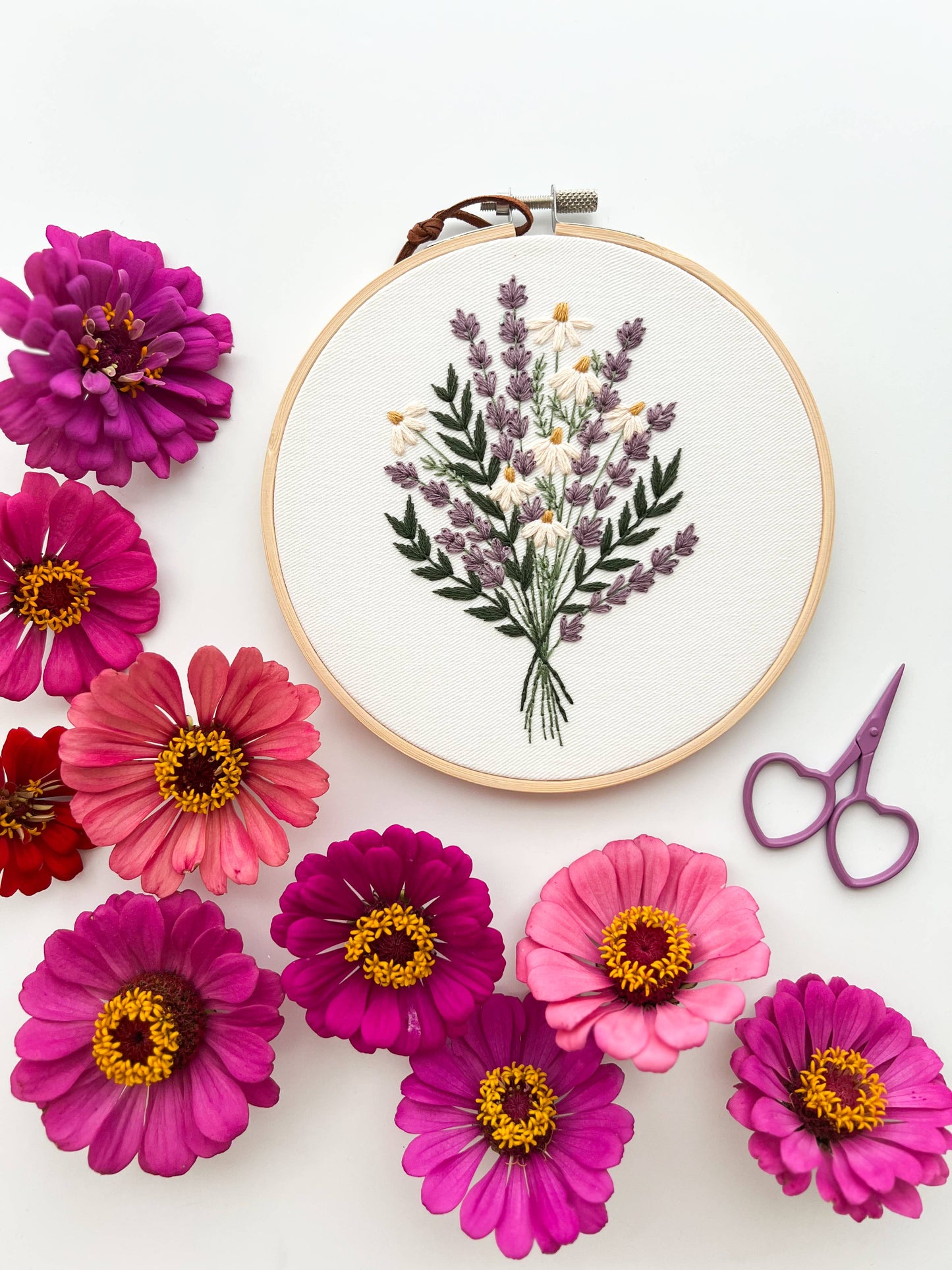 Lavender + Daisies Embroidery Kit