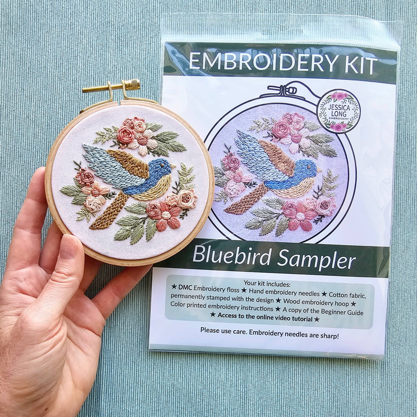 Beginner Embroidery Kit | Bluebird