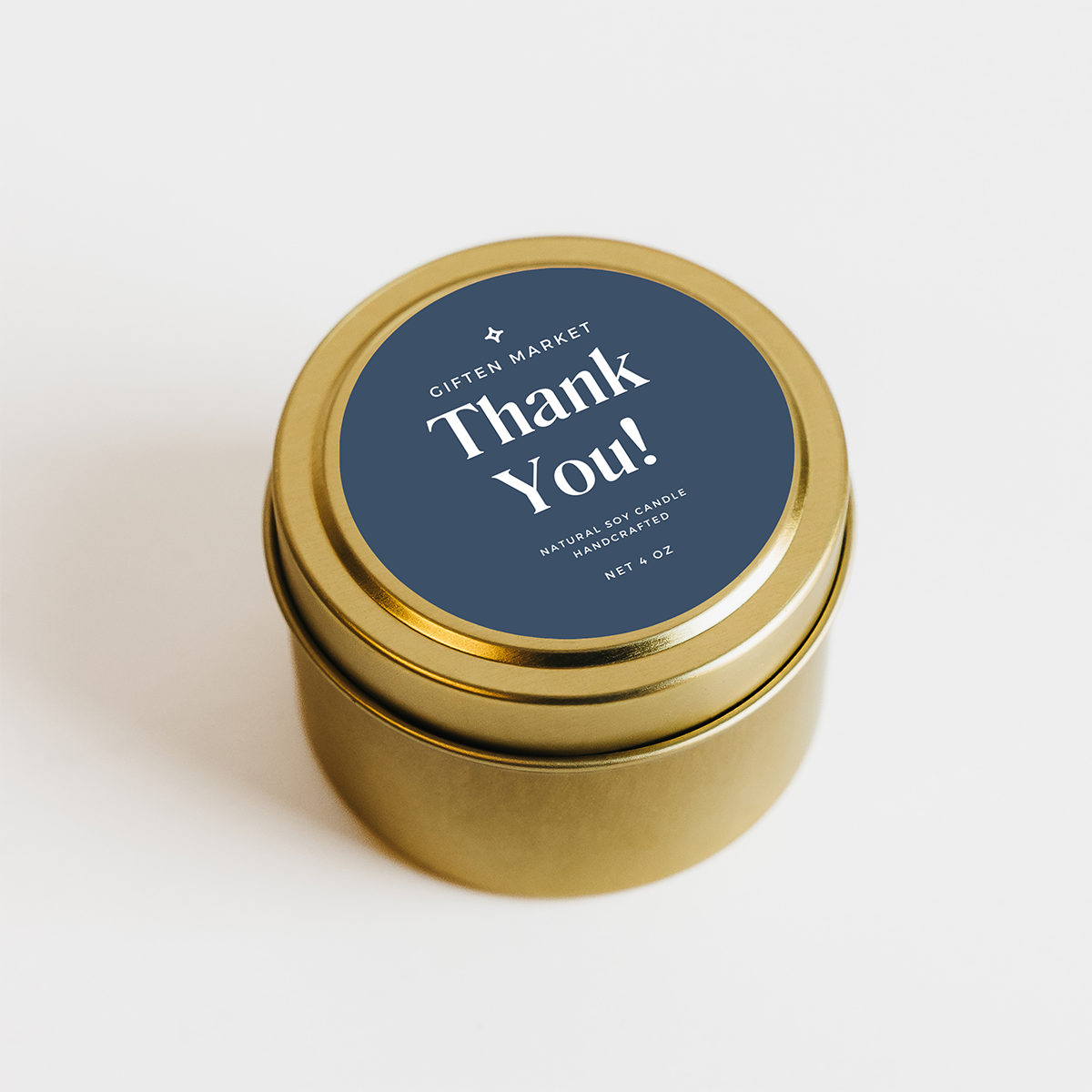 Thank You! Soy Candle | 4 oz Gold Travel Gift Tin