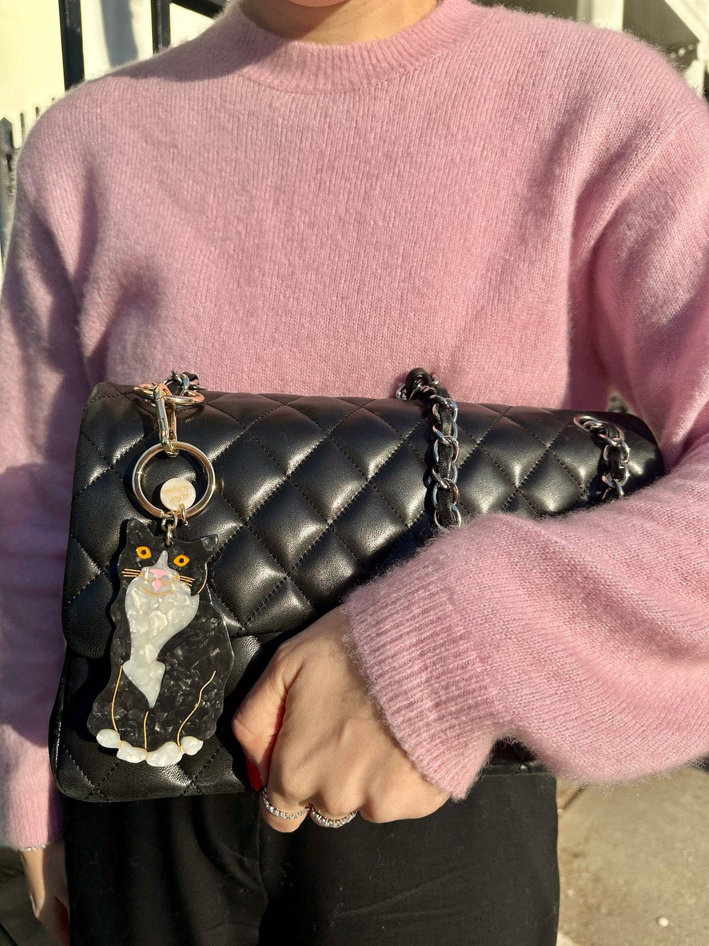 Lucky Cat (Maneki-neko) Bag Charm+ Keychain | Eco-Friendly