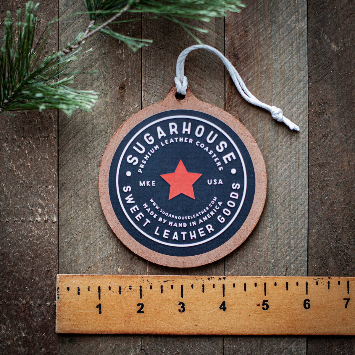You’ll Shoot Your Eye Out Leather Christmas Ornament