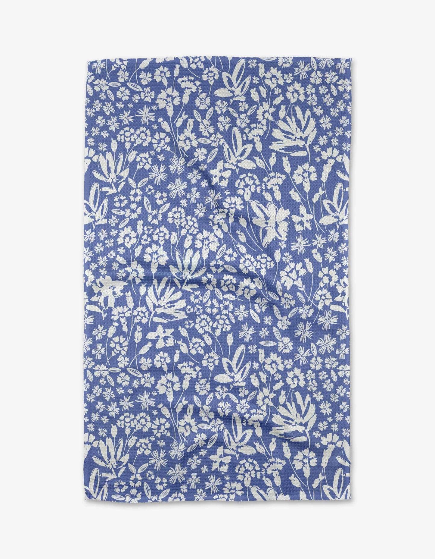 Floral patterned fabric on a white background