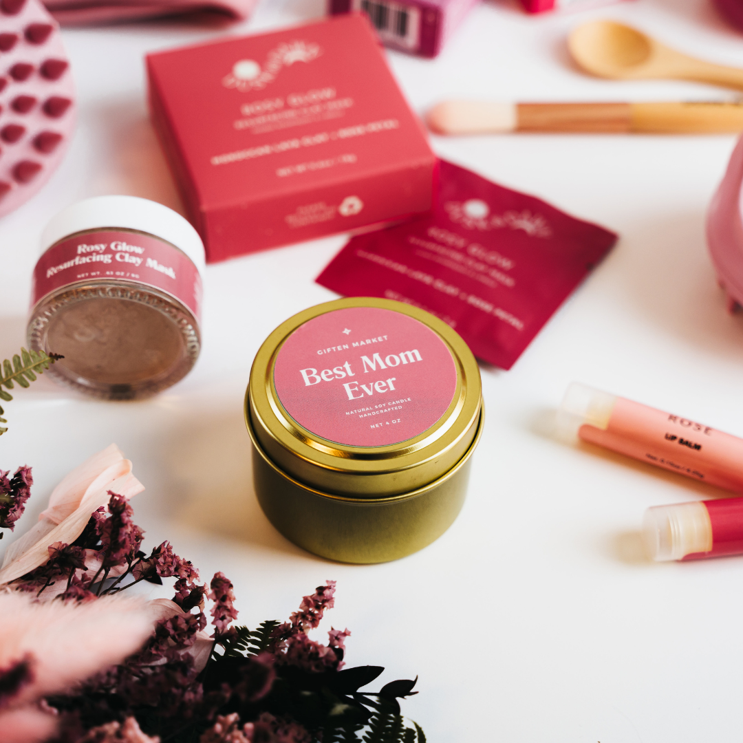 Best Mom Ever Soy Candle | 4oz Gold Travel Tin