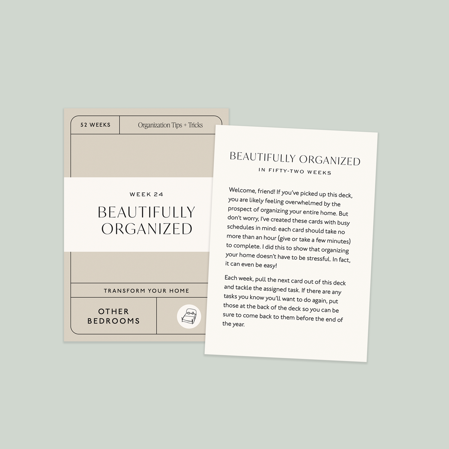 "Beautifully Organized" In 52 Weeks Card Deck