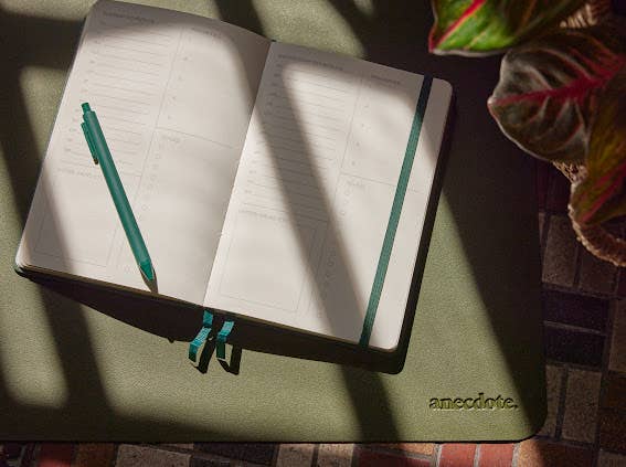 The Daily Planner | Hardcover with Library Buckram Cover | Ink Blue