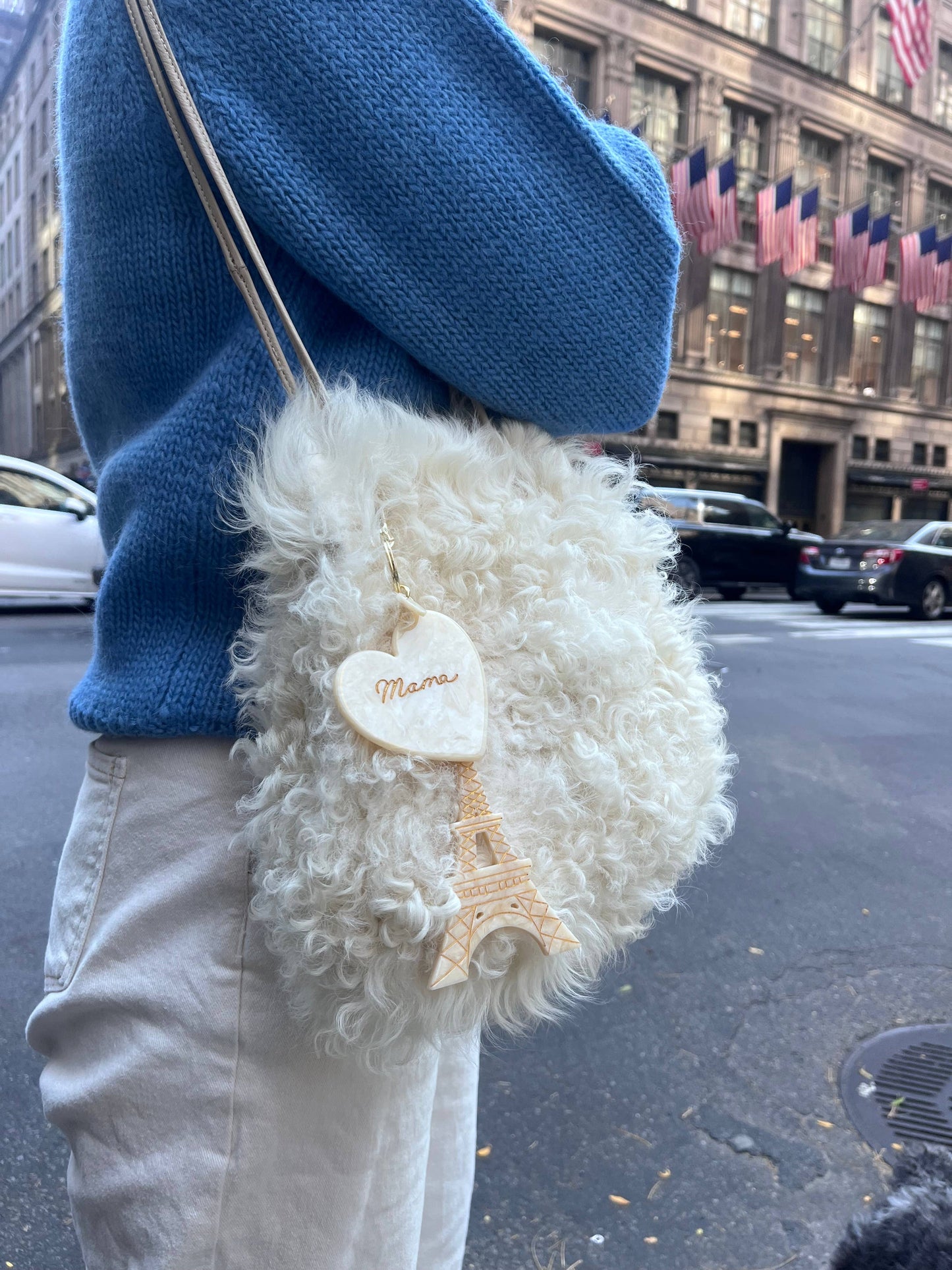 Solar Eclipse | Hand-painted Mama Heart Acetate Bag Charm + Keychain