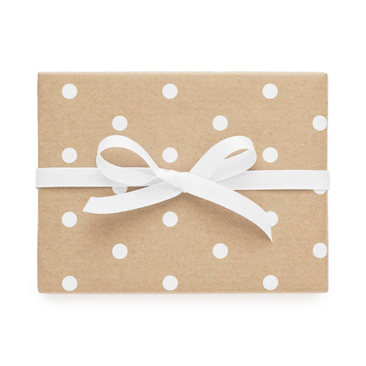 Gift Wrap Single Sheets, Kraft Polka Dot