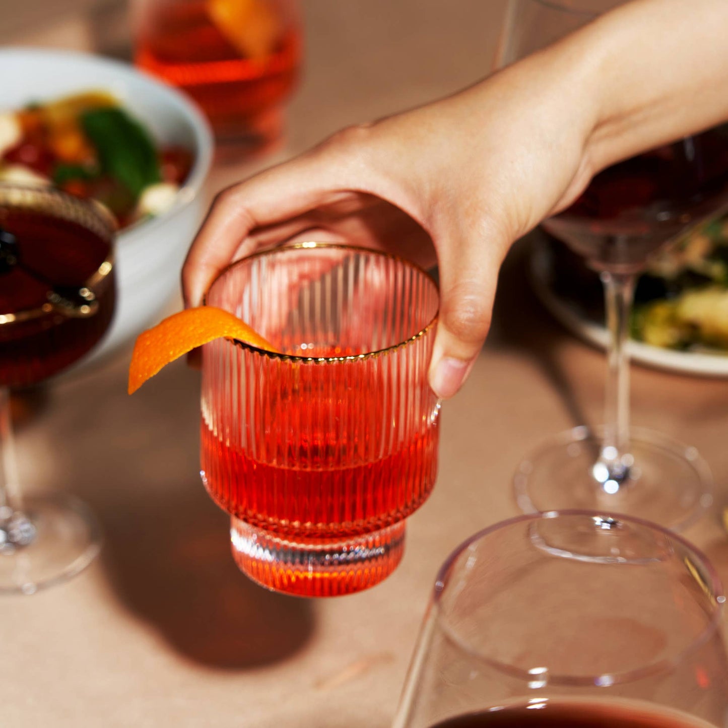 Gold-Rimmed Whiskey Crystal Tumblers | Set of 2