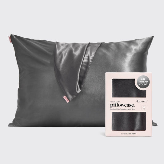 Satin Pillowcase Standard | Charcoal