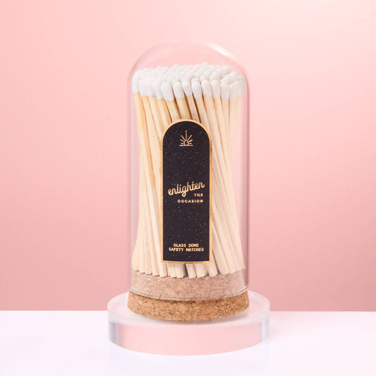 Enlighten the Occasion | Corked Glass Dome | White Matches
