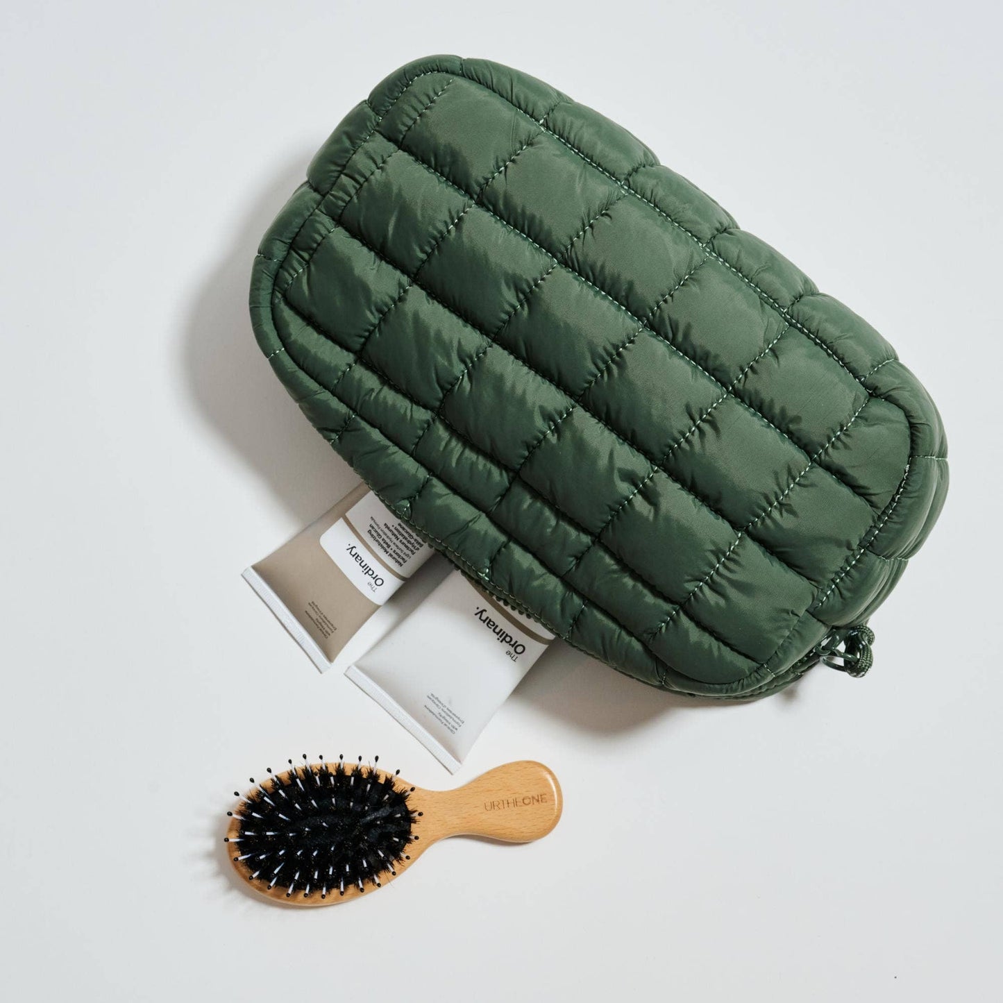 The Cloud Nine Quilted Puffer Nylon Cosmetic Pouch