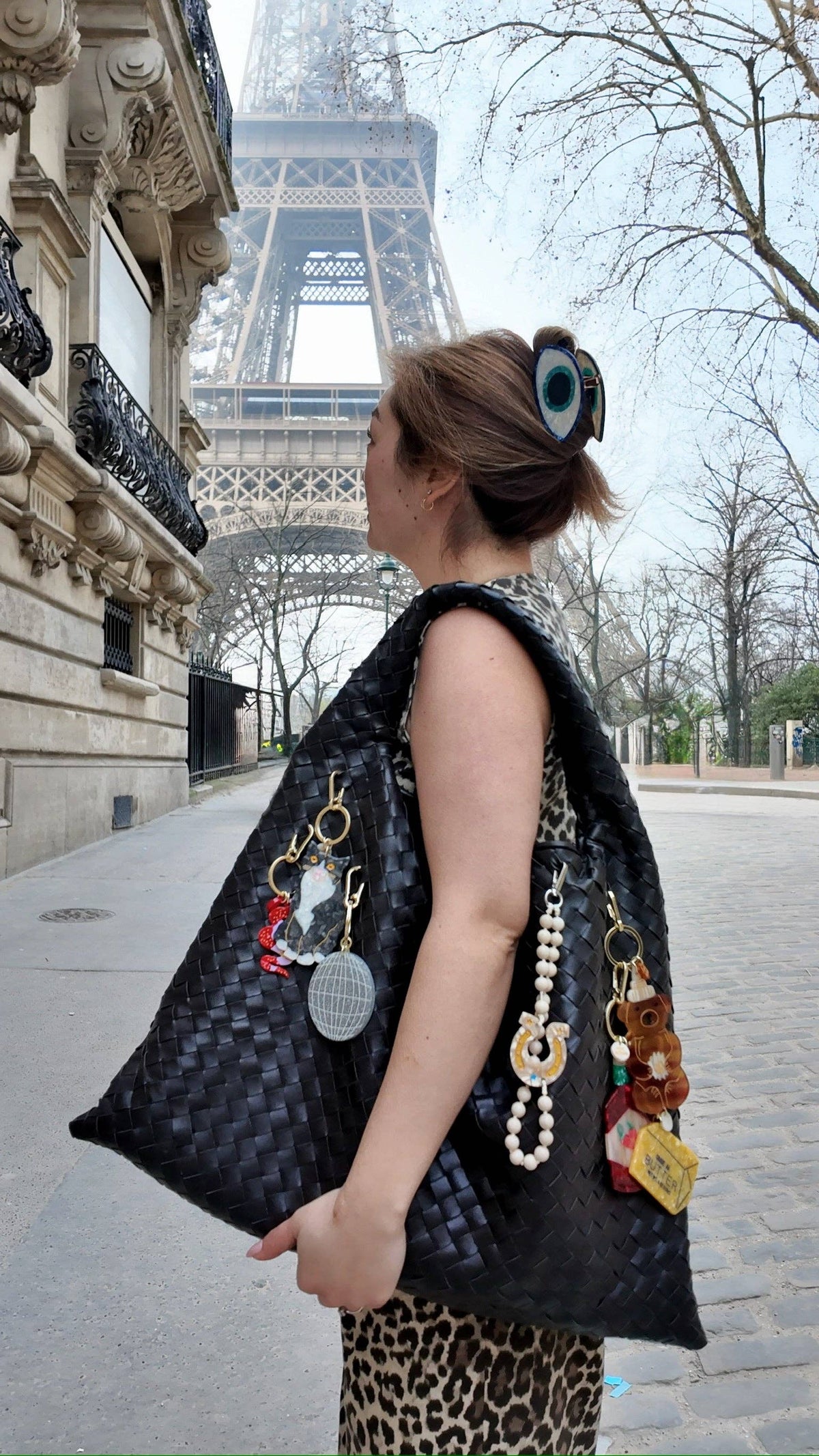 Lucky Cat (Maneki-neko) Bag Charm+ Keychain | Eco-Friendly
