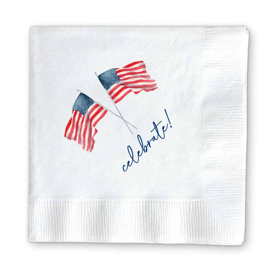 American Flag Cocktail Napkins