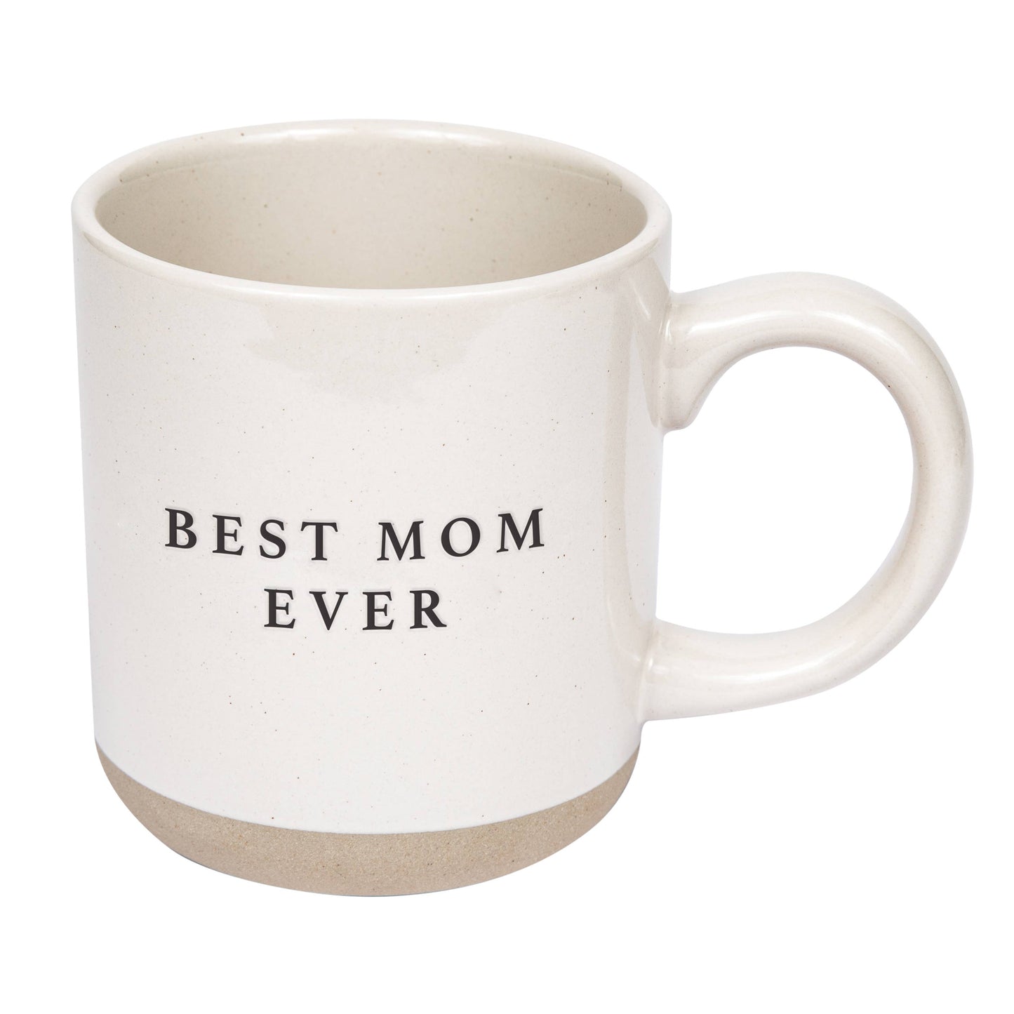 White mug with 'BEST MOM EVER' text on a white background