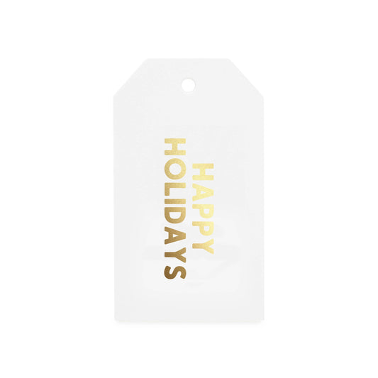 Gold Happy Holidays Gift Tag, Box of 10