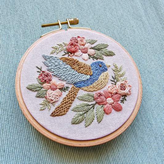 Beginner Embroidery Kit | Bluebird