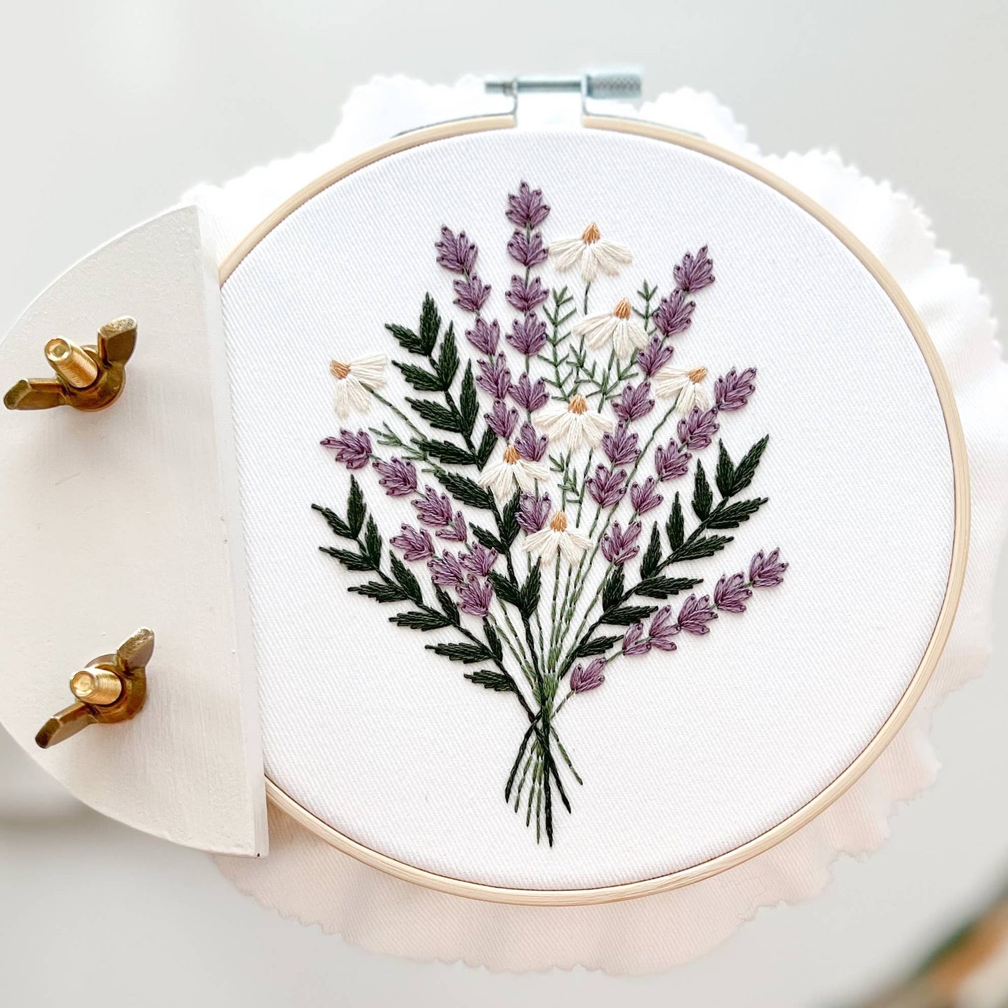 Lavender + Daisies Embroidery Kit