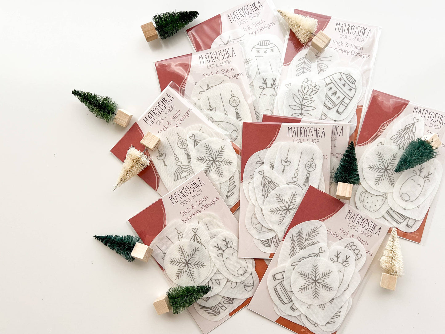 Christmas Stick & Stitch Embroidery Designs – Peel, Stick, Stitch & Wash Away