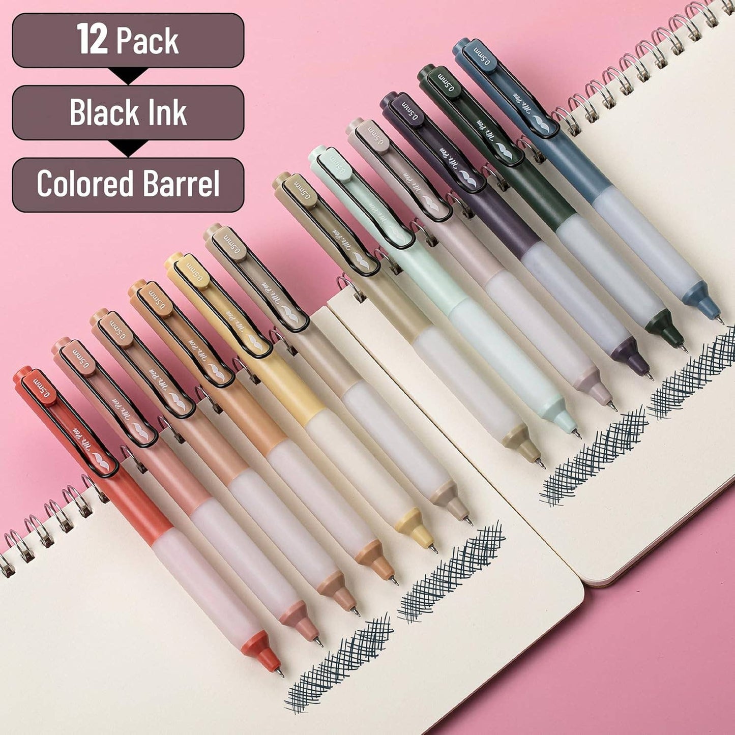 Mr Pen | Retractable Gel Pens | 12 Pack