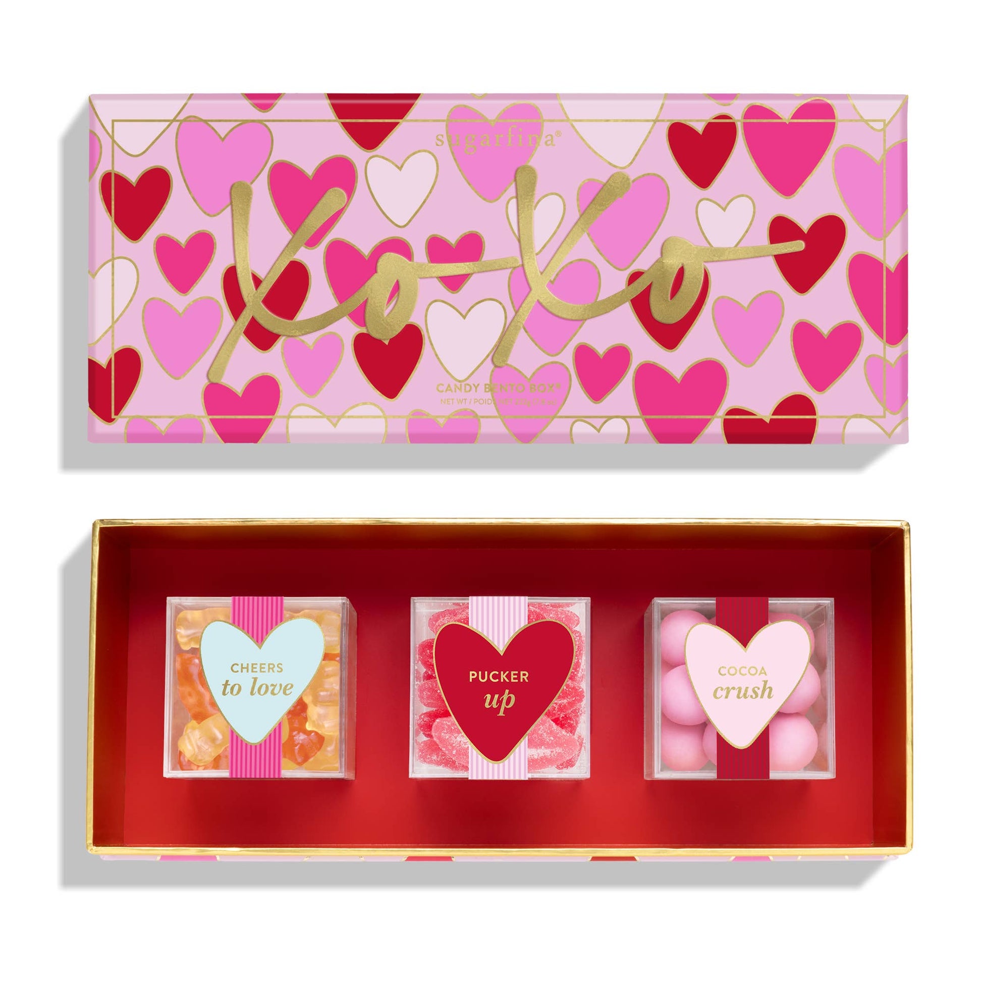 Valentine's Day themed chocolate set with heart designs and 'Koko' branding.